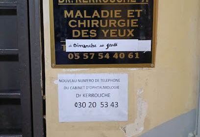 Cabinet d&rsquo;ophtalmologie Dr KERROUCHE-A