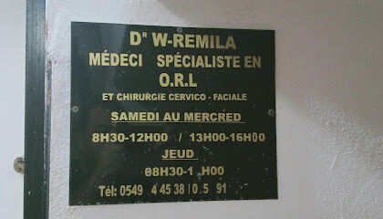 Cabinet O.R.L Dr Remila Wahib