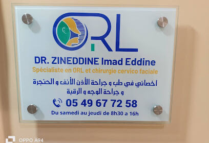 Cabinet ORL Dr ZINEDDINE Imad Eddine