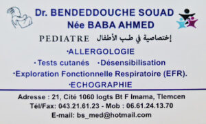 Dr Souad Bendeddouche Pédiatre