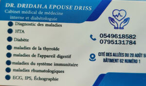Cabinet de Médecine interne Docteur Dridah