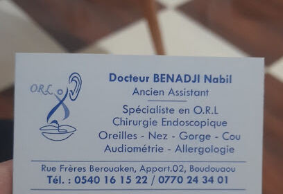 CABINET ORL DR GASMI.BENNADJI
