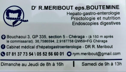 Dr Meribout eps Boutemine gastro-enterologue