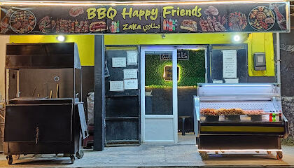 Restaurant BBQ happy friends