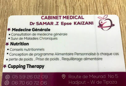 Cabinet médical Dr SAMAR epse KAIZANI médecin Généraliste Nutritionniste