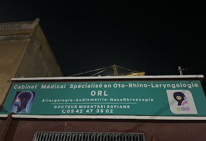 Cabinet Medical Specialise en ORL Docteur Mokhtari Sofane